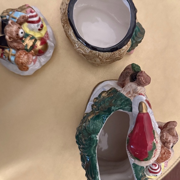 1994 Fitz Floyd Renaissance Santa Christmas Sugar & Creamer Set NIB - Picture 12 of 12